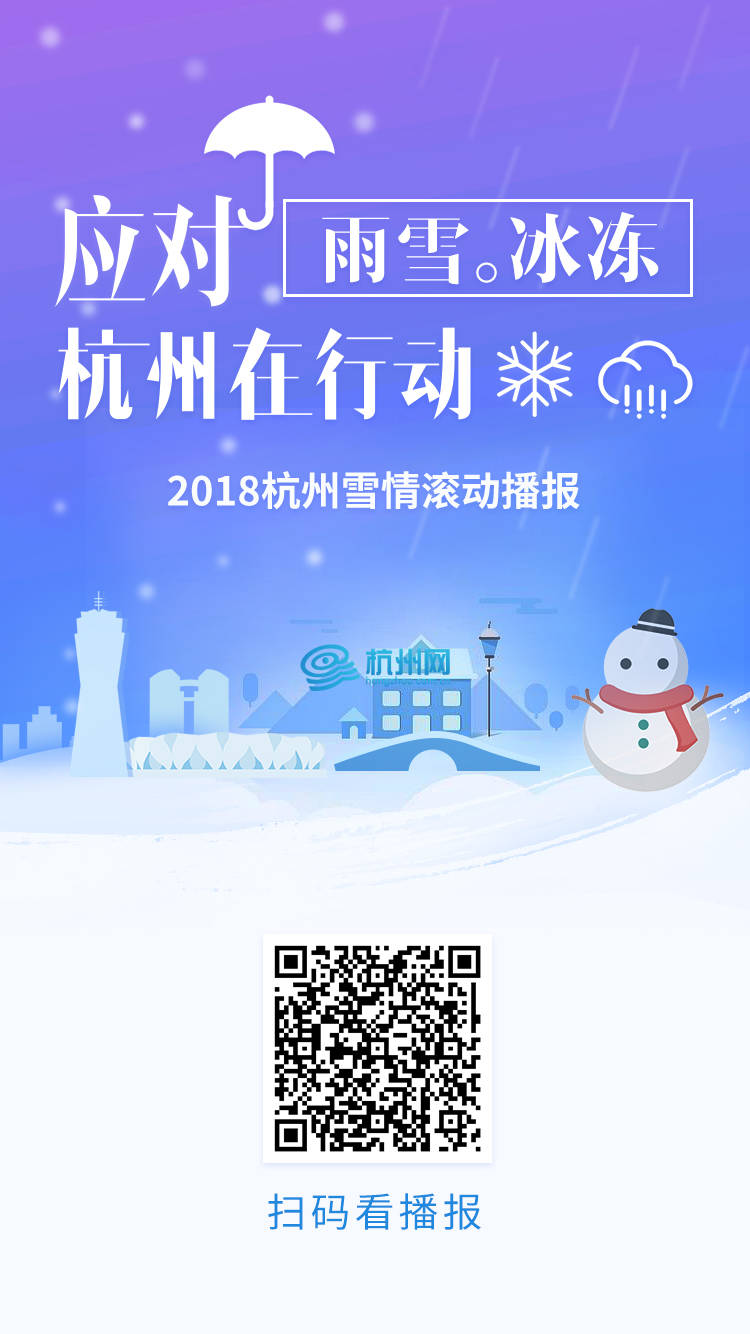 杭州雪情滚动海报