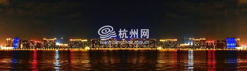 钱塘江的夜景、雨景、休闲的市民(18)