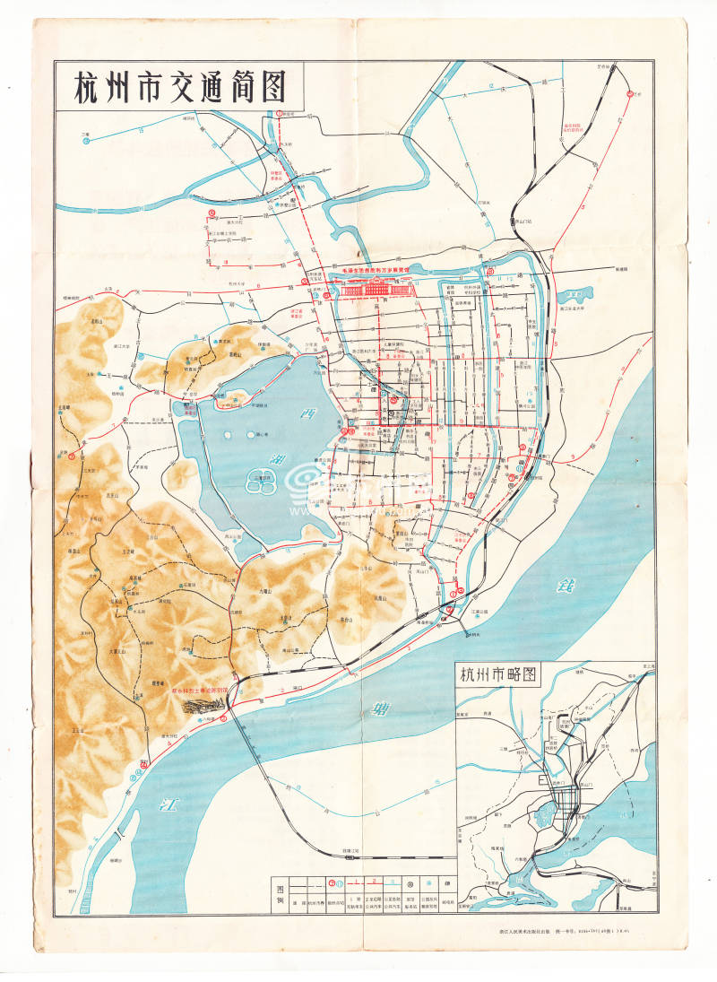 杭州老地图1985年图片