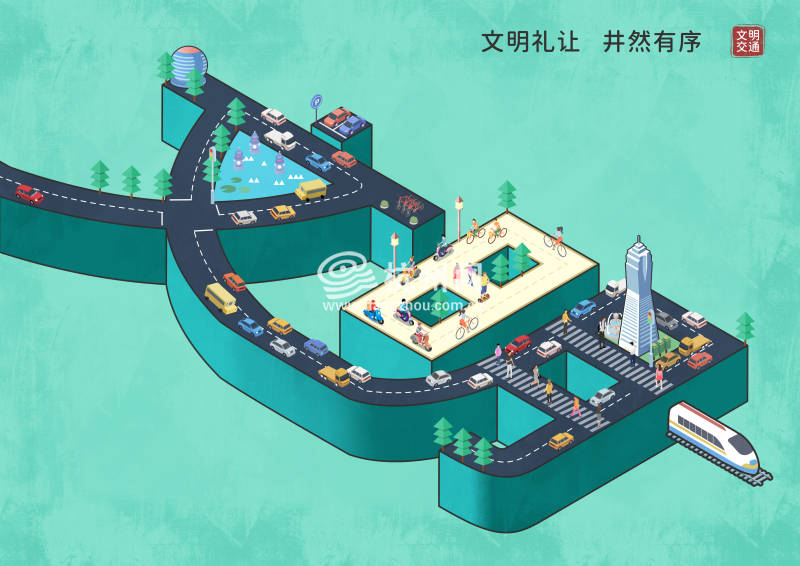杭州市全国文明城市创建主题平面公益广告海报(08)