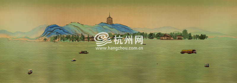 杭州地标手绘