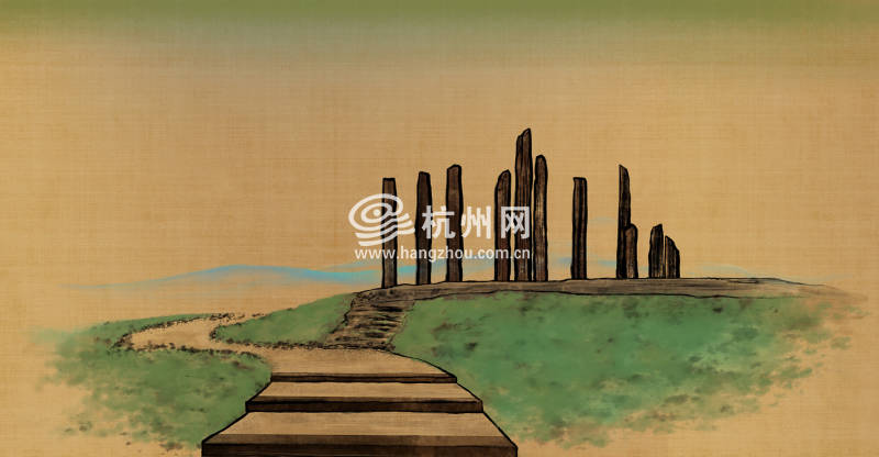 杭州地标手绘之良渚（一）